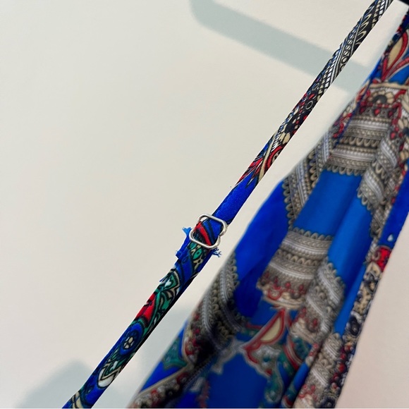 Cobalt Strappy Wrap Front Bodycon Dress - Picture 10 of 12